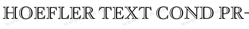 Hoefler Text Cond Pr字体转换